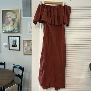 Zara off the shoulder midi dress - size Lg